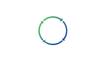 Four curved arrows forming a circle