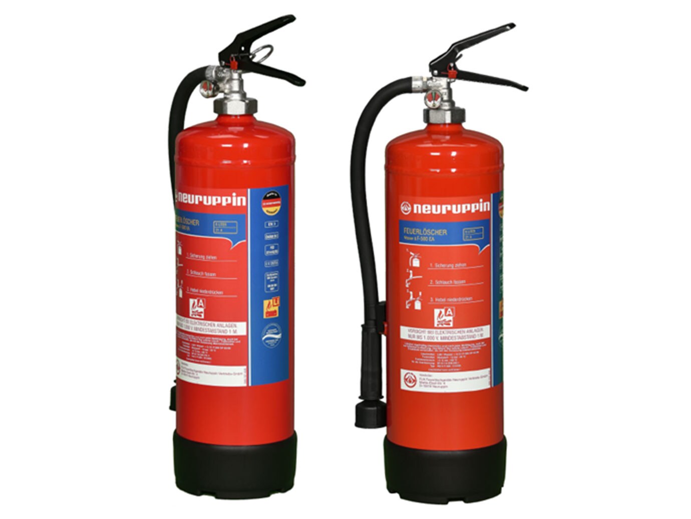 two fire extinguishers