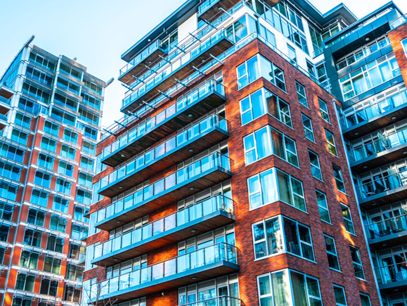 two high rise building