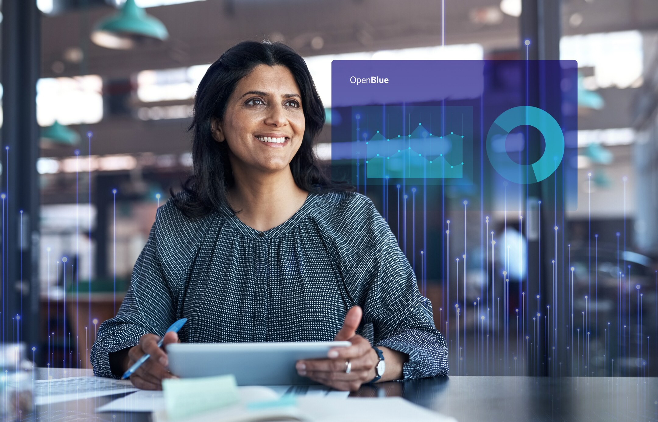 Women looking into reports