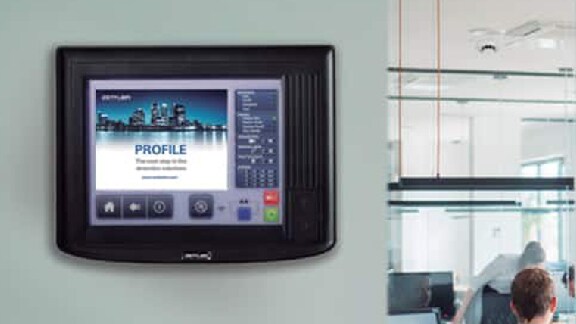 Control panel outside a door in office