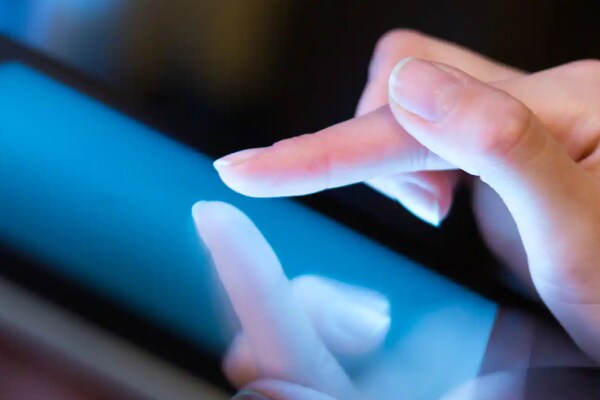 Woman using a tablet