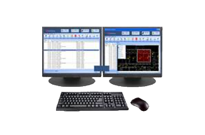 Two monitors depicting Networks and Workstations