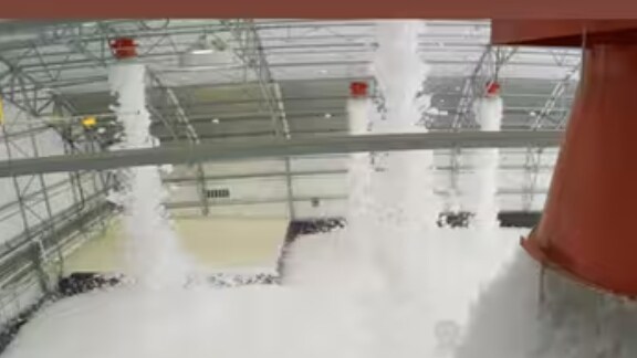 foam systems activated in a commercial space