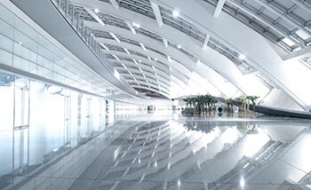 Interior of a passage of an airport