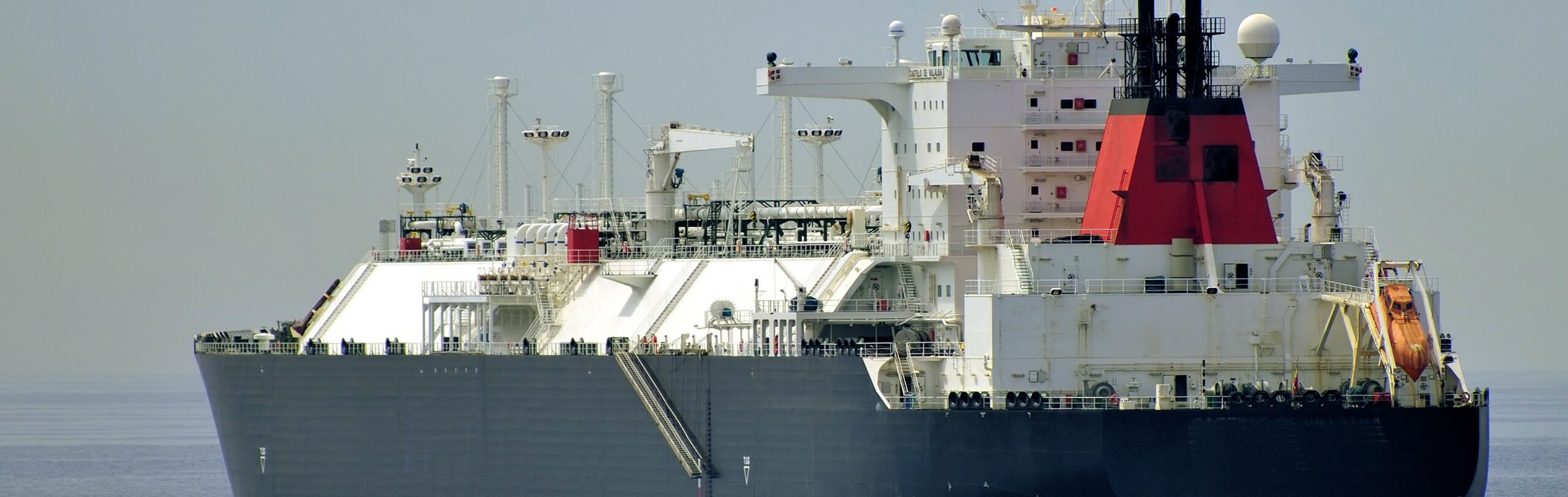 An industrial ship in the ocean