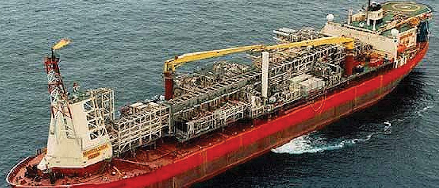 A ship sailing in the ocean