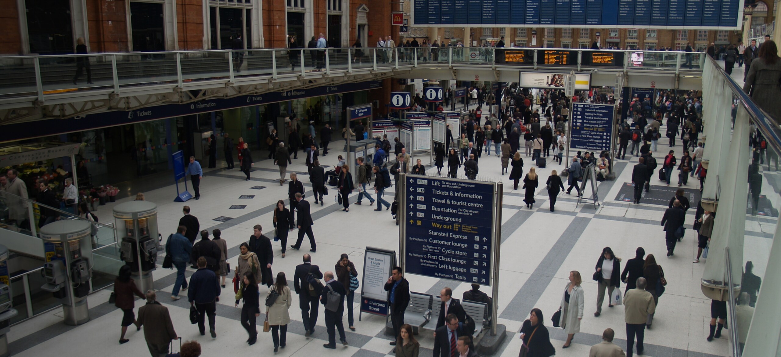 Crowd during rush hour at railway station