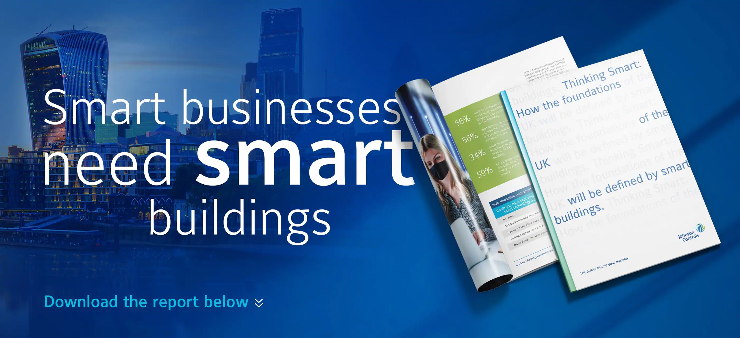 Two magazines and text reading 'Smart businesses need smart buildings'