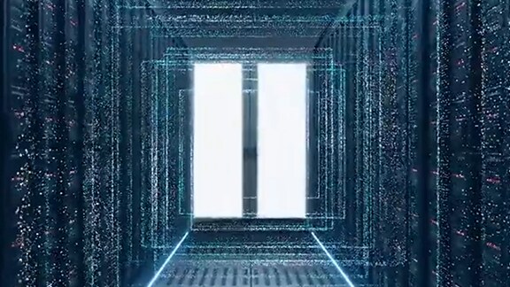 Interior view of data center room