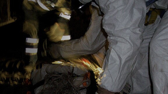 Rescue team at work