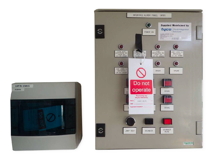 Interface alarm panel devices