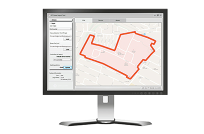 monitor showing perimeter detection information