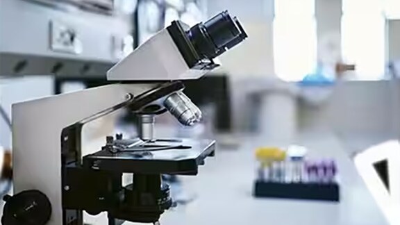 microscope lab closeup