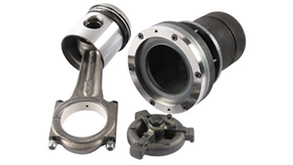 A collection of industrial refrigeration parts