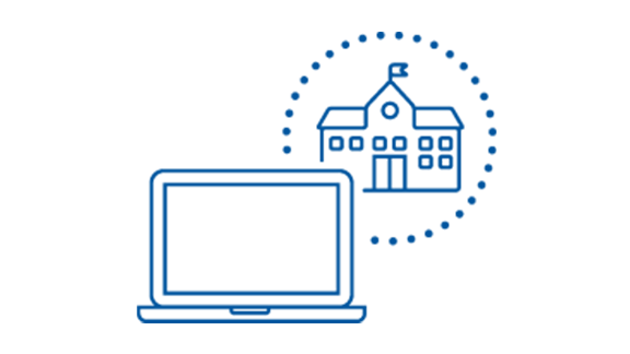 Icon depicting an open laptop