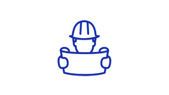 Blue hard hat Icon with file1