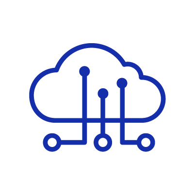 An icon of cloud data