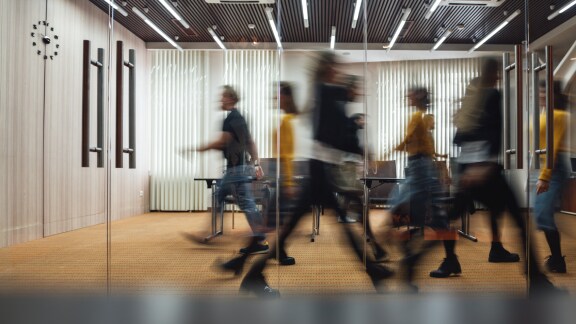 People walking blur image