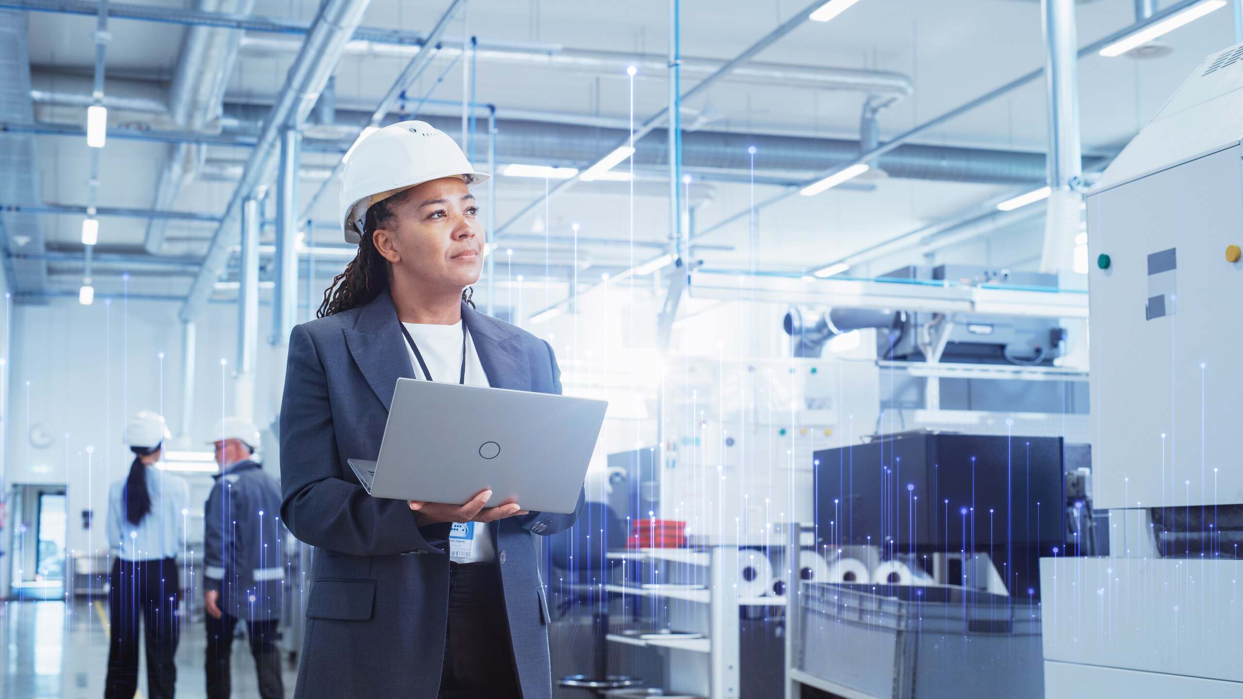 Women showing importance on facility management